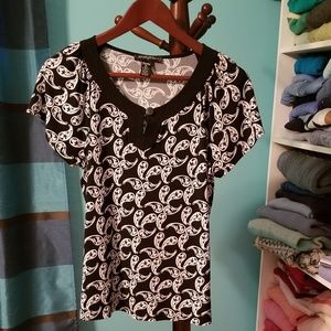 Black/White Paisley Tunic